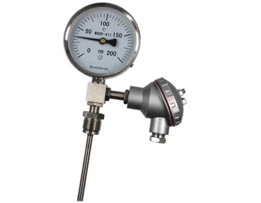 WSS係（xì）列帶熱電（diàn）偶(阻（zǔ）)溫度變送器（qì）的雙金屬溫度計